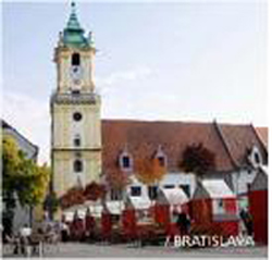 La città di Bratislava in Slovacchia